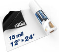 Crawl Space Vapor Barrier - 15 Mil Vapor Barrier - (12' x 24'), Tear Resistant, Heavy Duty Vapor Barrier Plastic, Drop Cloth Moisture Barrier Plastic Sheeting Covering for Crawlspace Encapsulation by VAPLINX