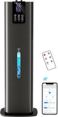 Smart Humidifiers Large Room Bedroom Home, 2.11Gal(8L) Quiet Top Fill Cool Mist Humidifier, Smart App & Remote Control, 3 Speed Humidifier with 360° Nozzle, Humidity Setting for Baby Office(Gray) by HumidifiersLargeRoomBedroom