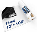 Crawl Space Vapor Barrier - 15 Mil Vapor Barrier - (12' x 100'), Tear Resistant, Heavy Duty Vapor Barrier Plastic, Drop Cloth Moisture Barrier Plastic Sheeting Covering for Crawlspace Encapsulation by VAPLINX