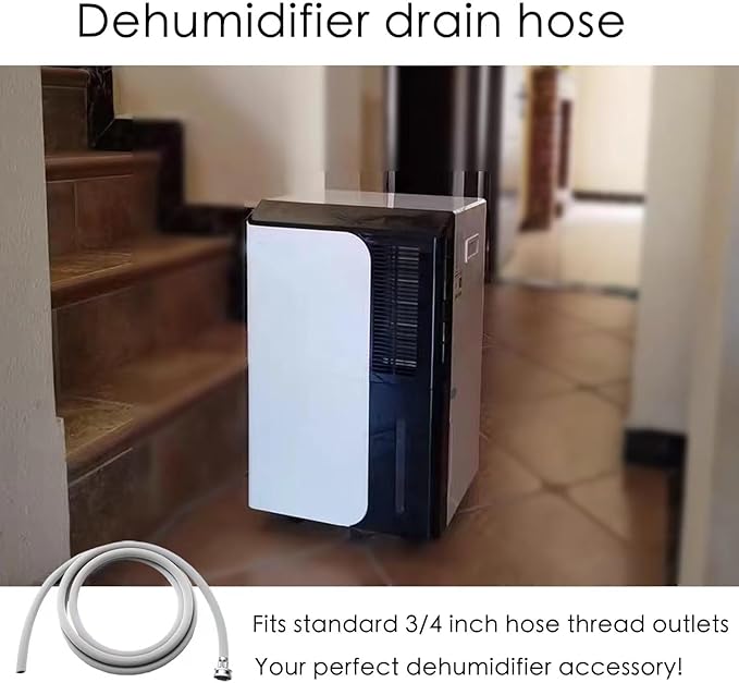 Dehumidifier Hose for Drainage 3/4" FHT, with Premium Brass Connectors (10FT) - Image 2