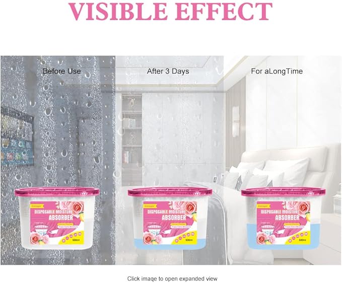 CANAGER Moisture Absorber Box, Lemon Rose-6 packs, Dehumidifier for Closet, Bedroom and Kitchen, Odor Eliminator,Moisture Absorber 12.5 oz. - Image 6