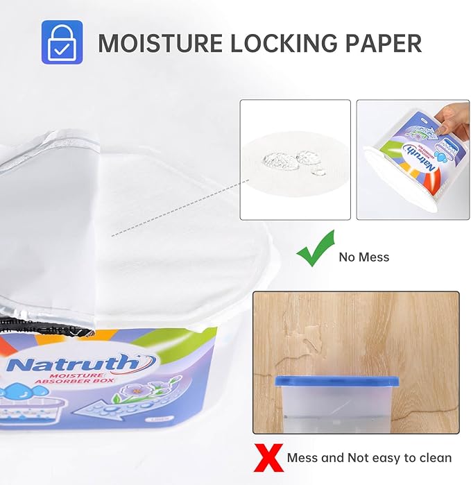NATRUTH Fresh Linen Moisture Absorber（6 Pack）12.5 Oz,Humidity Absorber Attracts Extra Moisture from Your Bathroom, Closet, Kitchen & Study, Dehumidifier for Closet - Image 4