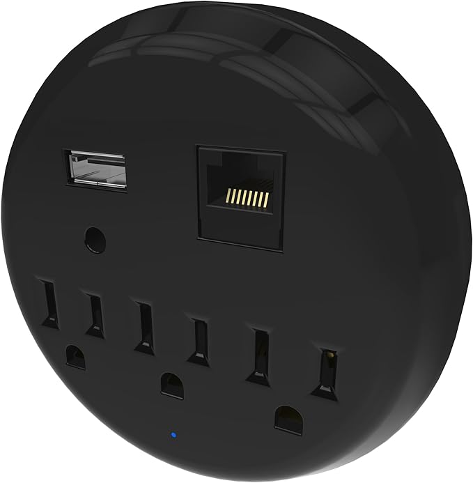 Liberty Safe Black Safe Power Outlet Kit - Gun Safe Accessory - USB Port - Ethernet Port - For Home and Gun Safe by LIBERTYSAFE
