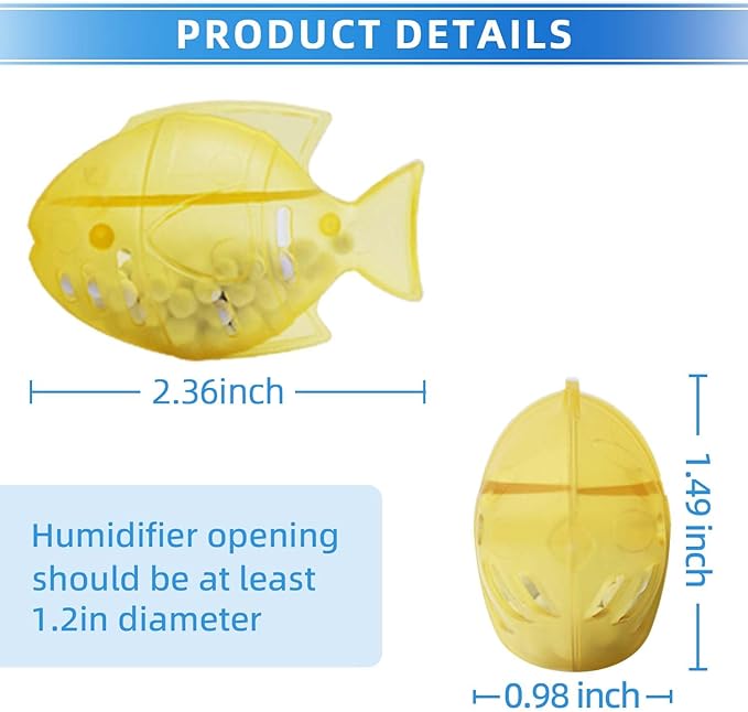 Humidifier Cleaner 6 Pack,Humidifiers Fish Tanks Cleaner,Warm&Cool Most Humidifiers and Fish Tank,Purifier Water (Yellow) - Image 2