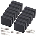Zulkit 12 Packs Project Boxes ABS Plastic Electrical Project Case Power Junction Box Black 3.54 x 2.76 x 1.10 inch (90 x 70 x 28 mm) by Zulkit