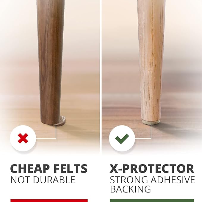 Felt Furniture Pads X-PROTECTOR 235 PCS Premium Furniture Pads - Felt Pads Furniture Feet Best Wood Floor Protectors - Protect Your Hardwood & Laminate Flooring! - Image 4