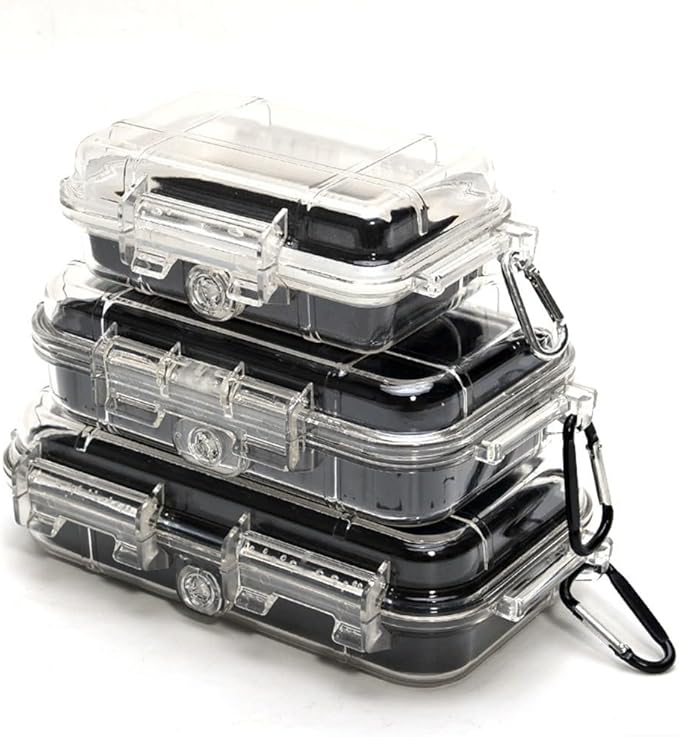 Storage Case, Survival Box Case Outdoor Sports Equipment Sealed Box Shockproof Pressure Proof Dry Boxes for Tools, Phone, Keys(L) - Image 3