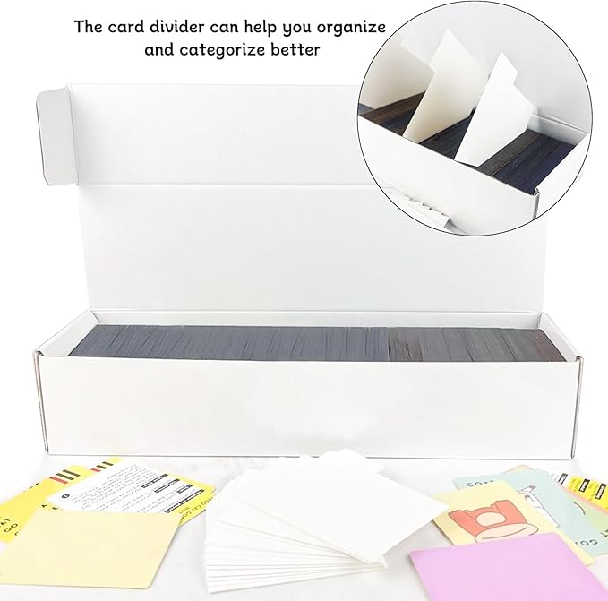 IOKUKI 10-Pack Trading-Card Storage Box, 10000 Count Corrugated Cardboard Storage Box with dividers & labels for TCG/Magic/Mtg storage and Collection, 14.4 INCH Horizontal - Image 4