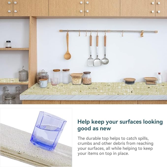 Shelf Liner, 20 Inch x 12 Feet Shelf Liner Non Adhesive, Drawer Liner Non Slip Kitchen Mat Waterproof Oil-Proof for Kitchen Cabinet, Shelves, Refrigerator, Storage, Desks, Easy to Trim - Image 3