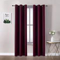 ChrisDowa Grommet Blackout Curtains for Bedroom and Living Room - 2 Panels Set Thermal Insulated Room Darkening Curtains (Burgundy Red, 42W x 84L) by ChrisDowa