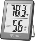 DOQAUS Digital Hygrometer Indoor Thermometer Room Thermometer with 5s Fast Refresh Temperature Humidity Monitor for Bed Room, Baby Room, Basement, Greenhouse, Office (Grey) by DOQAUS