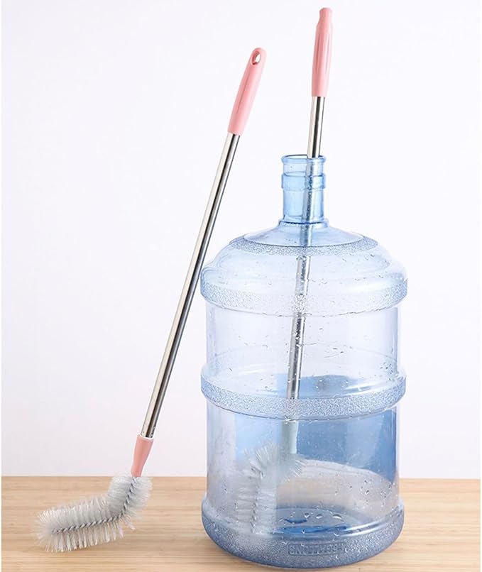 LUFOX 2 Pack 28" Long Bottle Brush, 3 & 5 Gallon Bottle Cleaner Brush, Bendable Replaceable Brush Head Bottle Cleaning Brush for Family by LuFOX