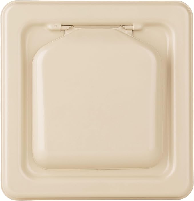 NO-PEST VENT MetalGuard, Dual Door Dryer Vent Cover Outdoor 4 Inch, Powder-Coated Heavy Duty Steel, Pest Proof, Rust Resistant, Safe & Efficient Vent Cap (Tan, 4" Steel With Collar) - Image 2
