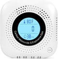 Plug-in Carbon Monoxide & Natural Gas Leak Detector, 4-in-1 CO, Methane, Propane Alarm with Temperature & Humidity Monitor for Home, Kitchen, RV, Hotel, Travel – White by Unknown