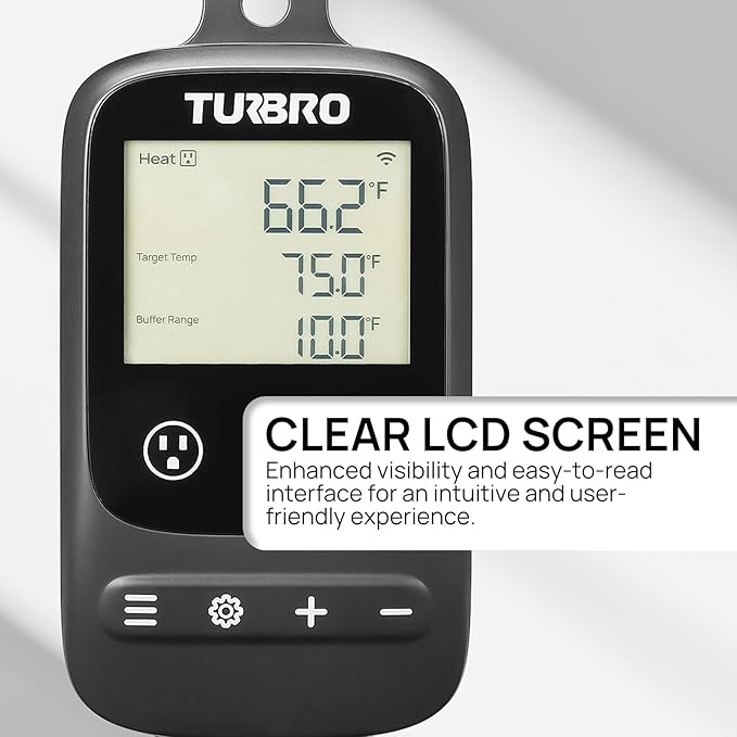 TURBRO Smart Temperature Controller Heating Cooling, WiFi-Enabled Thermostat with Timer and Temperature Monitoring for Home Brewing, Seedling, Greenhouse, and Reptile Terrarium, TC01 - Image 6