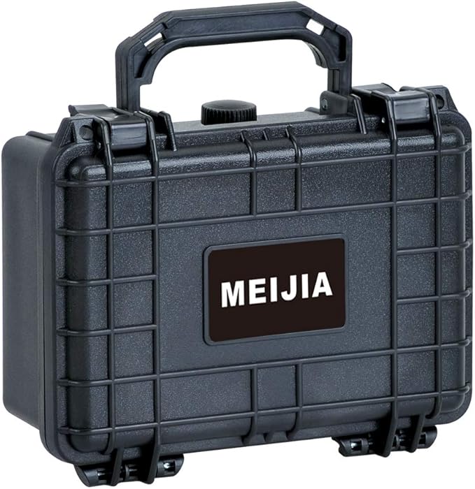 MEIJIA Portable All Weather IP67 Waterproof Protective Case, Hard Case,Camera Case With Customizable Foam,Fit Use of Drones, Cameras,Equipments (Black, 8.12x6.56x3.56inches) - Image 9