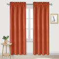 DWCN Blackout Curtains Thermal Insulated, Energy Saving & Noise Reducing Bedroom and Living Room Curtains, Burnt Ochre, W 42x L 84 Inch, Set of 2 Rod Pocket Curtain Panels by DWCN