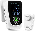 Portable Travel Carbon Monoxide Detector - 5-in-1 Plug in CO & Smoke Alarm with Gas Detection for Hotel, Airbnb, RV, Bilingual Alerts, LCD Display by zealme