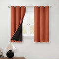 BGment Short 100% Blackout Curtains for Bedroom, Thermal Insulated Energy Efficiency Noise Reducing Grommet Curtains 45 Inch Length with Liner for Small Window 2 Panels Each 42 Inch Wide, Terracotta by BGment