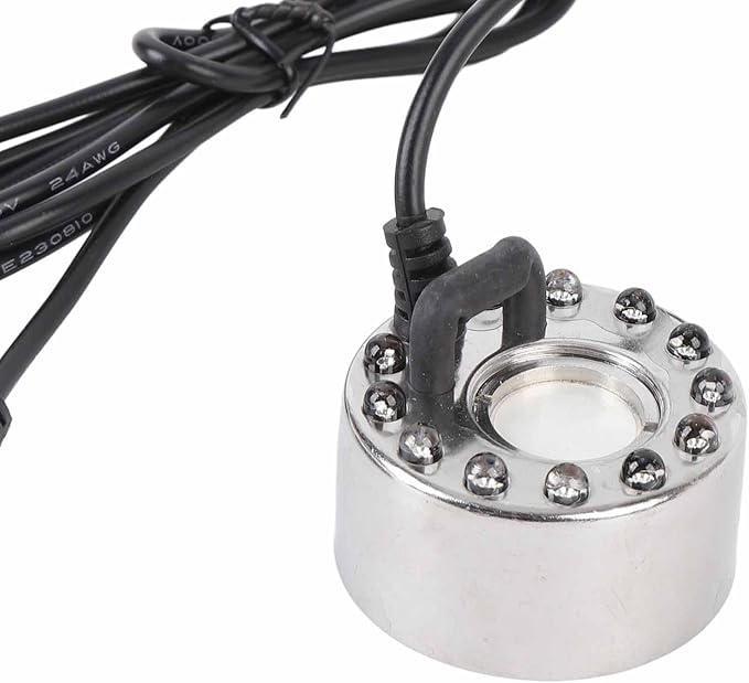 Mist Maker Fogger Zinc Alloy 12 LED Atomizer Humidifier for Garden Indoor Decor (US Plug) - Image 8
