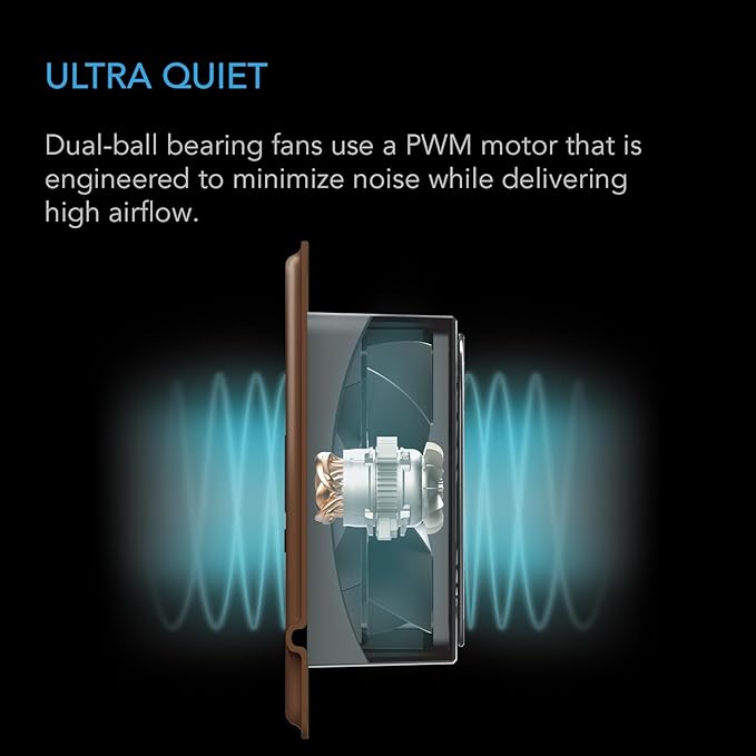 AC Infinity AIRTAP T4 Bronze, Register Booster Fan for 4” x 12” Register Holes, Improves Heating & Cooling Vents, Quiet 10-Speeds, Bluetooth App Control Data Alerts. ONLY FITS 4” x 12” Duct Openings - Image 4