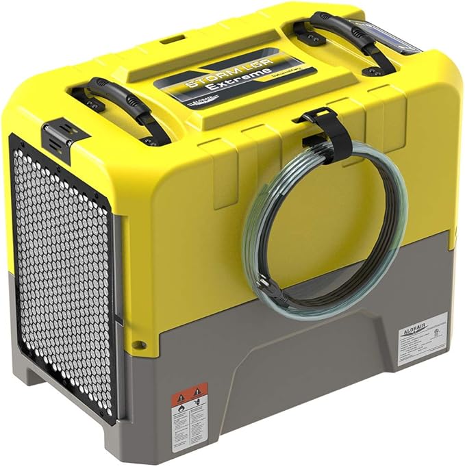 ALORAIR 180 PPD Commercial Dehumidifier with Pump Drain Hose, LGR Dehumidifiers for Basement Warehouse & Job Sites, Crawl Space Dehumidifier for Water Damage Restore, 5-Year-Limited Warranty, Yellow - Image 7