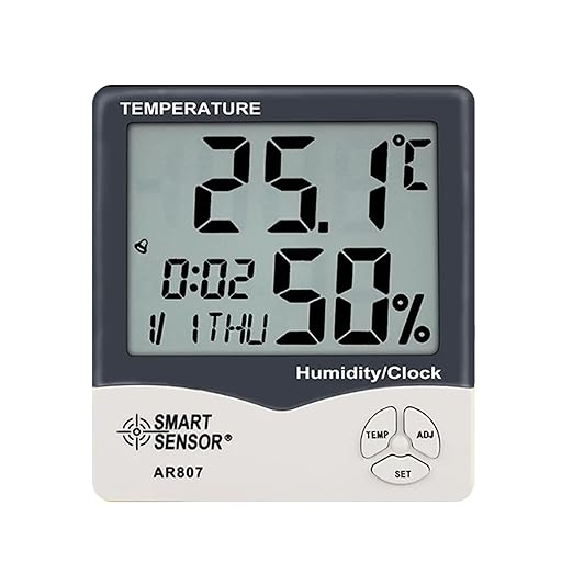 Digital Hygrometer Indoor Thermometer Room Temperature and Humidity Monitor Outdoor Mini Hygrometer Indoor Humidity Meter Gauge Humidity Gauge for Home Office-AR807 by Supmea