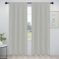 Easy-Going Rod Pocket Blackout Curtains for Bedroom, Room Darkening Window Curtains for Living Room, Thermal Insulated Noise Reduction Solid Window Drapes, 2 Panels(42x84 in, Greyish White) by Easy-Going