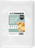 Avid Armor Vacuum Sealer Bags 100 Gallon 11"x16" for Food Saver, Seal a Meal Vac Sealers BPA Free, Heavy Duty Commercial Grade, Mea Prep and Sous Vide Vaccume Safe, Universal Design Pre-Cut Bag by AvidArmor