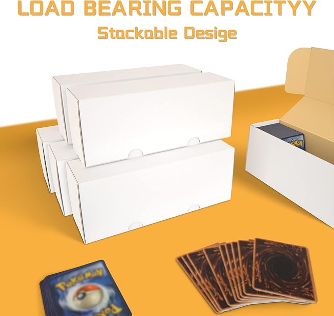 Trading Card Storage Box,Sports Card Storage Boxes, 6-Pack Cardboard Card Box for TCG/Magic/Mtg Basketball Cards, Collectible Trading Cards - Image 6