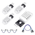 4Pcs DHT22/AM2302 Digital Temperature Humidity Sensor Module with Cable, Temp Range -40~80℃ (±0.5℃), Humidity 0~100% RH (±2%) for A-rduino Electronic Practice DIY, Replace SHT11 SHT15 by Unknown
