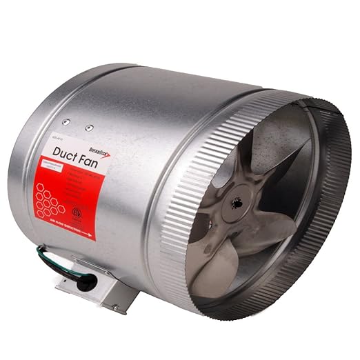 DiversiTech 625-AF10 Duct Fan, HVAC Exhaust Ventilation, Improved Airflow, Temperature Regulation, Easy Installation,10”, 650 CFM, 60W by Diversitech