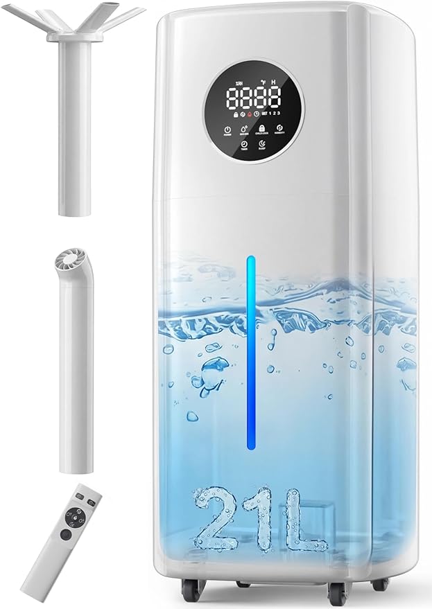 21L/5.5Gal Humidifiers for Bedroom,Humidifier Large Room with 2000ml/h High Output,Top Fill,24H Runtime, Cover up to 3000ft²,Remote Control Whole House Cool Mist Humidifier for Home,Office,Plants by Mount-man