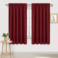 DWCN Burgundy Room Darkening Blackout Curtains - Thermal Insulated Privacy Energy Saving Window Curtain Drapes 38 x 63 inch Length, Set of 2 Bedroom Living Room Curtains by DWCN