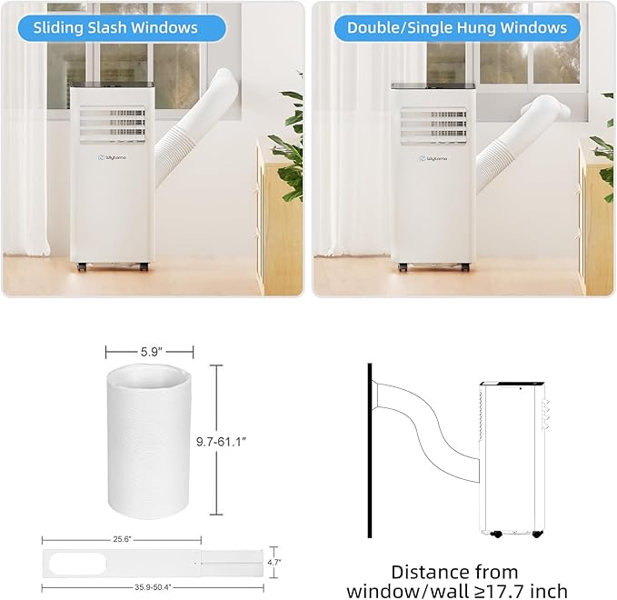 10,000 BTU Portable Air Conditioners with WiFi, 3-in-1 Air Conditioner for Room&Garage– Portable AC Unit with Cool, Dehumidifier&Fan, with Remote/Sleep Mode/Child Lock/24 Hrs Timer/Self Evaporation - Image 7