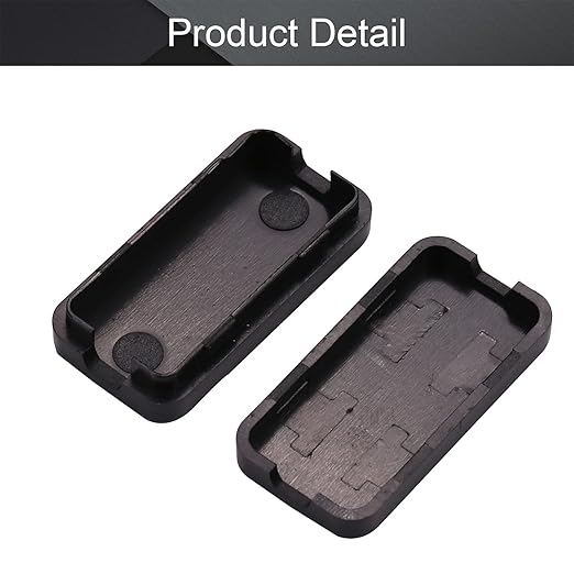 Fielect 10Pcs Dustproof Electronic Junction Box Plastic Enclosure Project Box for Electronic Projects ABS Black 1.57 x 0.79 x 0.41 inch - Image 3