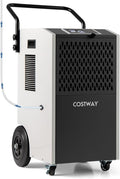 COSTWAY 154 Pints Commercial Dehumidifier with Pump, Portable Industrial Heavy Duty Large Dehumidifier with Drain Hoses for Basements, Job Sites (White) by COSTWAY