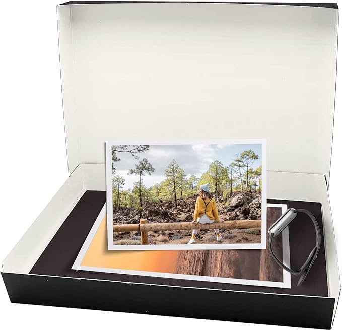 Lineco Museum Archival Storage Box, 16.75x20.75x3 in. Drop Front Design. Acid-Free with Metal Edge. Organize Photos, Pictures, Prints, Documents, Crafts, DIY. Black, 2 Pack - Image 5