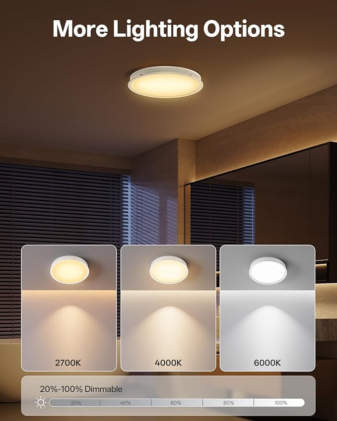 Bathroom Exhaust Fan with RGB Lights, 110CFM/1.0 Sones Vent Fan with 3 Color Temperatures, 5 Adjustable Brightness, Easy to Install, Remote Control, Quiet Ventilation Fan for Bath, Shower, Attic - Image 5