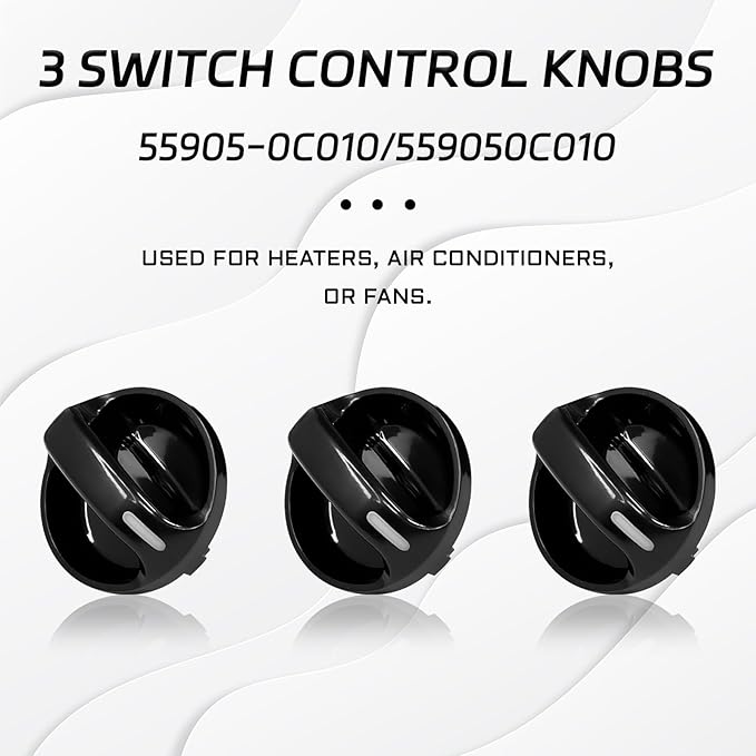 3Pcs AC Climate Control Module for Toyota Tundra Accessories Tacoma Shift Knob for A/C Air Conditioner Heater Blower Fan Compatible with 2000 2001 2002 2003 2004 2005 2006 Toyota Tundra - Image 3