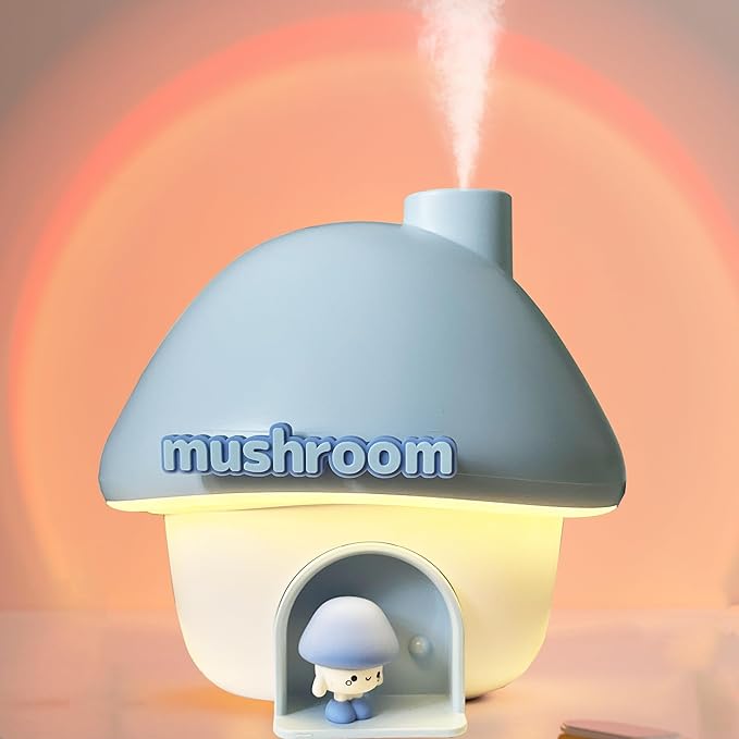 Humidifier for Bedroom,Portable Humidifier,Baby humidifiers with 7 modes of sunset atmosphere lighting and 2 modes of night light,two spray modes,suitable for children,bedroom and office by fuliyingAhealthierhome