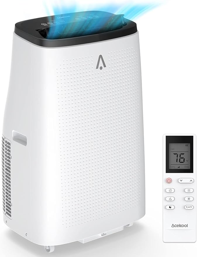 15000 BTU Portable Air Conditioners, 3-in-1 Cooling AC Unit w/Dehumidifier & Fan Mode for Rooms Up to 850 Sq. Ft, Remote Control, Sleep Mode, Low Noise,24H Timer, 3 Speed, Auto Swing for Home,Totel by Unknown