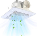 FEITON 110 CFM Bathroom Fan Exhaust Fan Ceiling Mount, 30W, 110V, 1.0 Sones, Square Quiet Ventilation, 4-in Duct, 8.8" x 8.8" Mounting Hole by FEITON