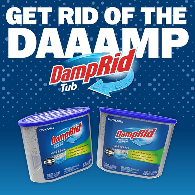 DampRid Fragrance Free Disposable Moisture Absorber with Activated Charcoal, 18 oz (Pack of 3) Moisture Absorber & Odor Remover, Lasts Up To 60 Days, No Electricity Required - Image 9