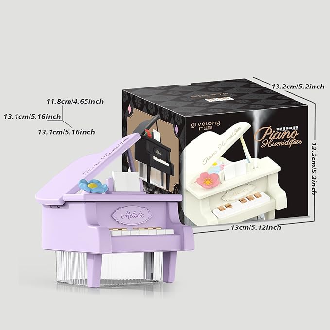 Portable Mini humidifie,350mL Cool Mist Humidifie,1200mAh Quiet for Home/Nursery/Office,Portable Mini Air Moisturizer,rechargeable mini humidifier (Purple) - Image 2