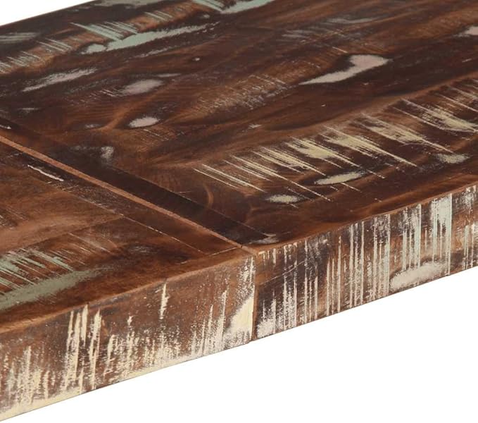 4-Tier Industrial Bookshelf 70.9 Inch Tall Solid Reclaimed Wood Storage Shelf for Living Room Home Office Vintage Furniture Organizer - Image 8
