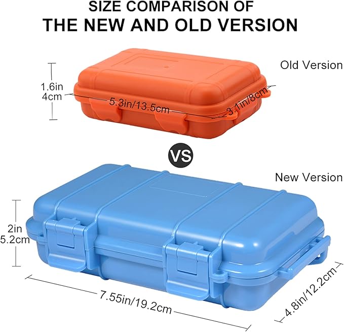 Ejoyous Waterproof Dry Storage Box, Waterproof Box Plastic Survival Container Shockproof Dry Storage Case with 2 U Shape Buckle for Fishing Camping Hiking - Image 2