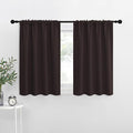 NICETOWN RV Blackout Curtains for Camper Windows, Toffee Brown, 42" x 36", Set of 2, Kitchen Curtains, Short Blackout Drapes, Thermal Insulated Rod Pocket Window Treatment Draperies for Nursery by NICETOWN