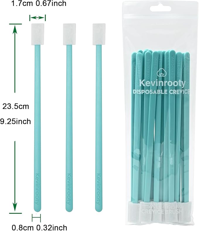 20PCS Crevice Cleaning Brush Tool Kit, Disposable Toilet Brush & Seat Cleaner (Blue) - Image 2