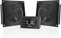 AC Infinity AIRPLATE T8, Quiet Cooling Dual-Fan System 6" with Thermostat Control, for Home Theater AV Cabinets by ACInfinity